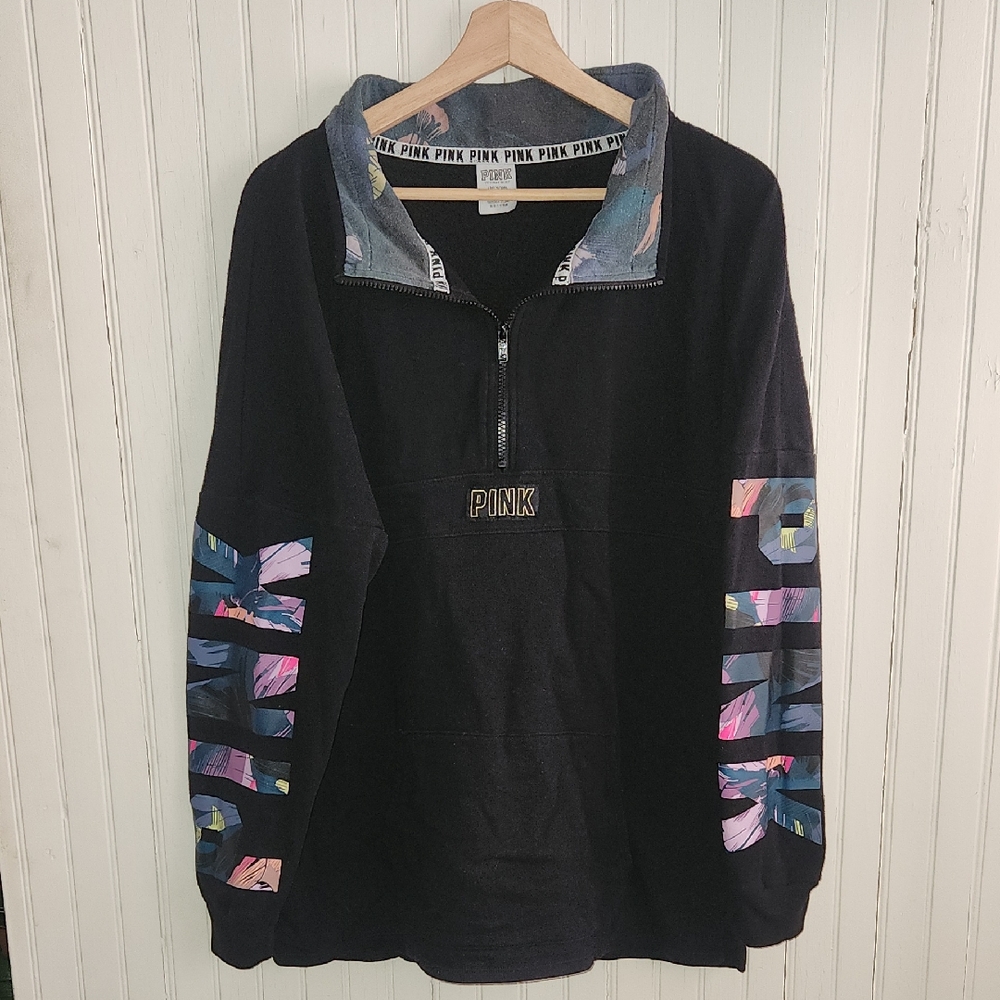 Victoria's Secret PINK‎ Black and Gray Pullover